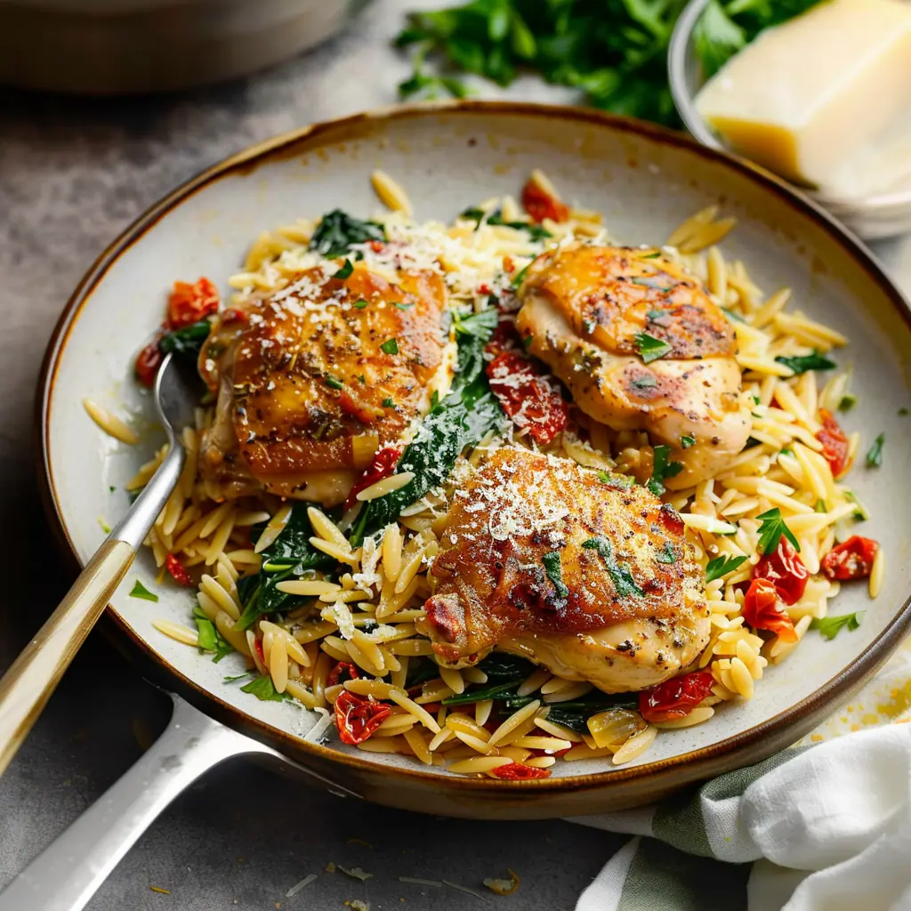 Tuscan Chicken And Orzo Skillet Recipes Tasks Tools