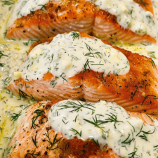 Salmon with Feta Dill Sauce – Recipes, Tasks & Tools