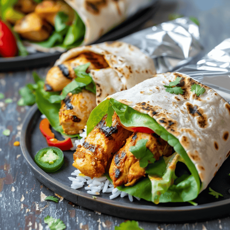 Chicken Tikka Chapati Burritos - Recipes, Tasks & Tools