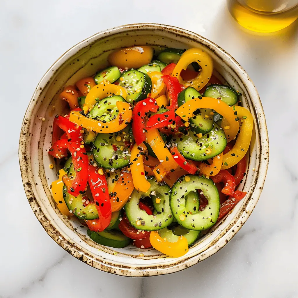 TikTok Cucumber Bell Pepper Salad Recipes, Tasks & Tools