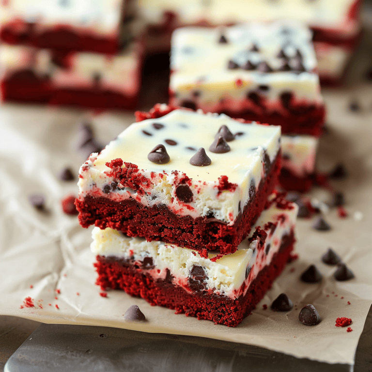 Red Velvet Chocolate Chip Cheesecake Bars - Recipes, Tasks & Tools