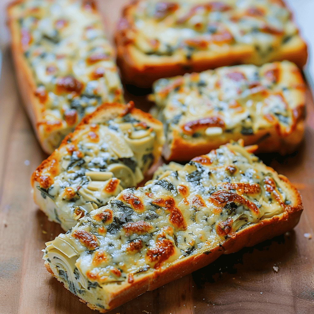Cheesy Spinach Artichoke Bread - Recipes, Tasks & Tools