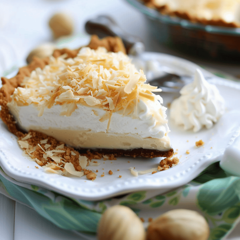 Haupia Pie with Macadamia Nut Crust - Recipes, Tasks & Tools