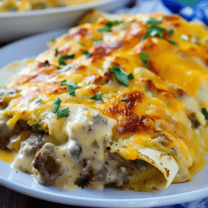 Southern Breakfast Enchiladas with Sausage Gravy - Recipes, Tasks & Tools