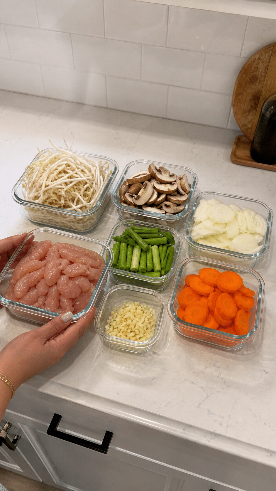 Chop Suey ingredients arranged - keyword