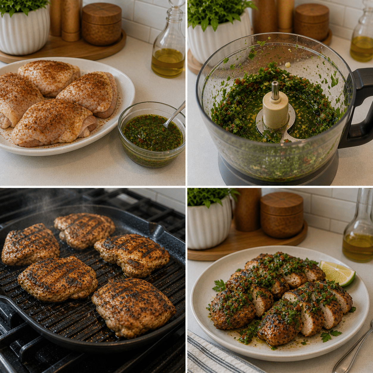 Seasoned thighs and herbs - keyword