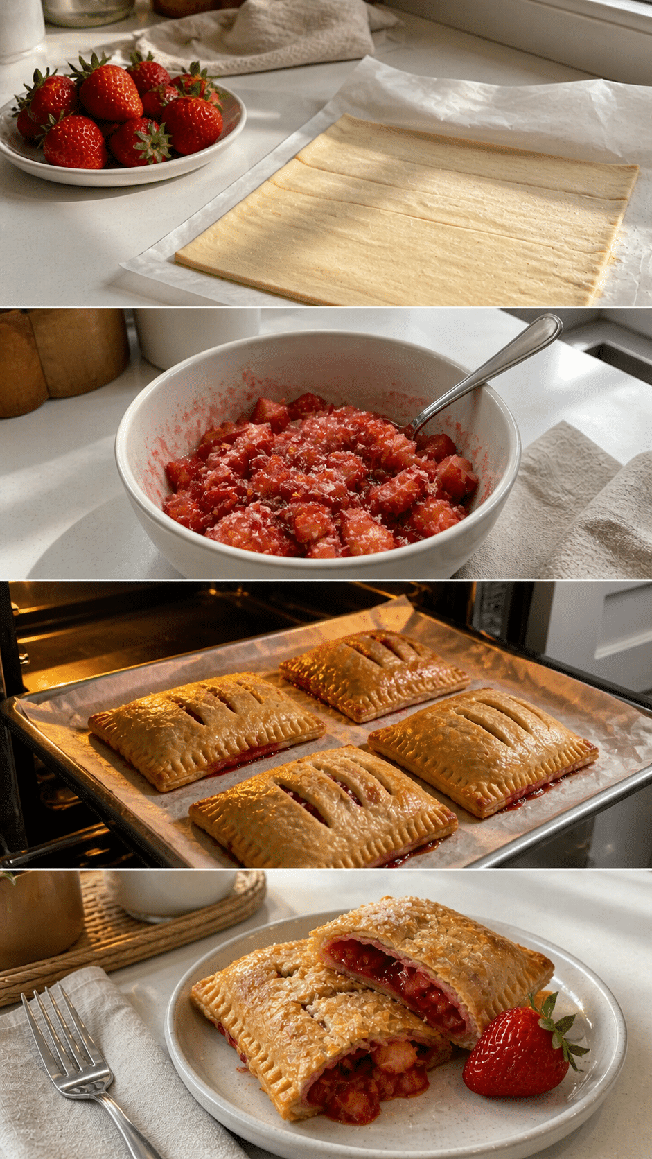 Fresh strawberries for Easy Strawberry Hand Pies