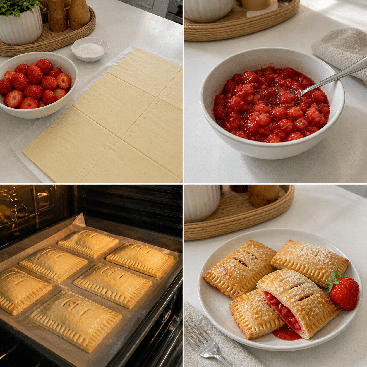 Strawberry filling ready for pies