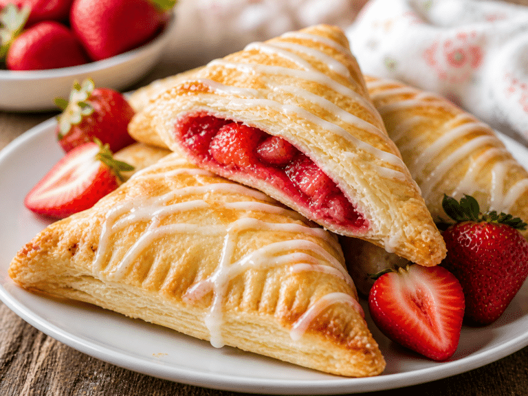 Easy Strawberry Hand Pies on plate