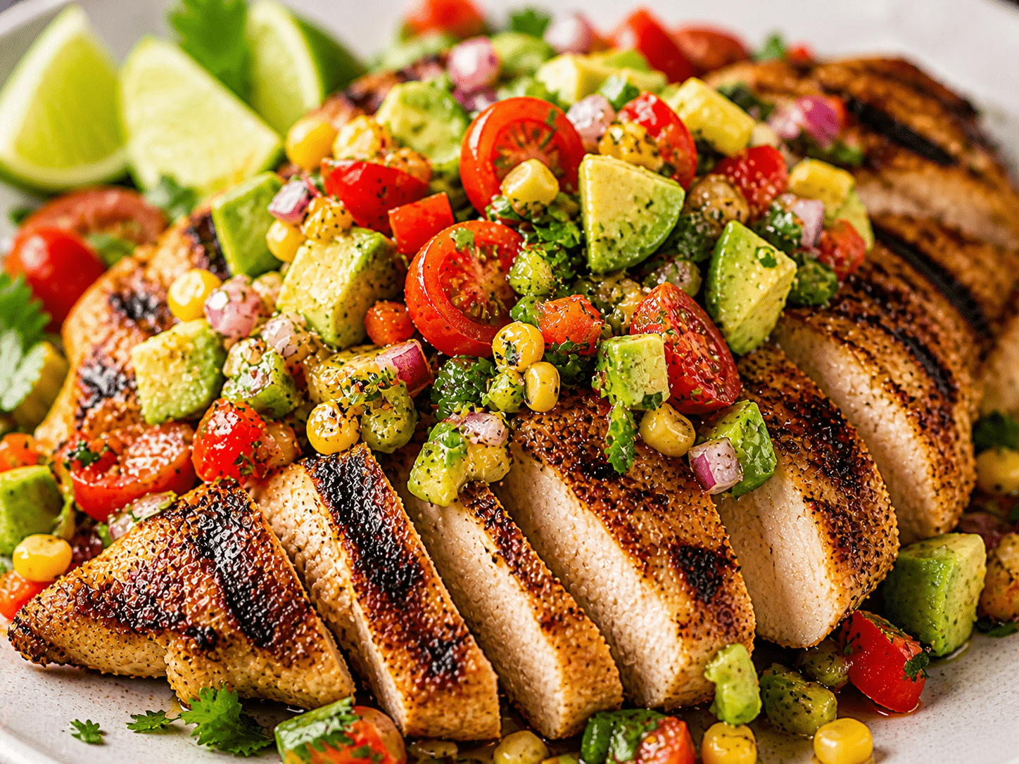 Fiesta Lime Chicken with Avocado Salsa