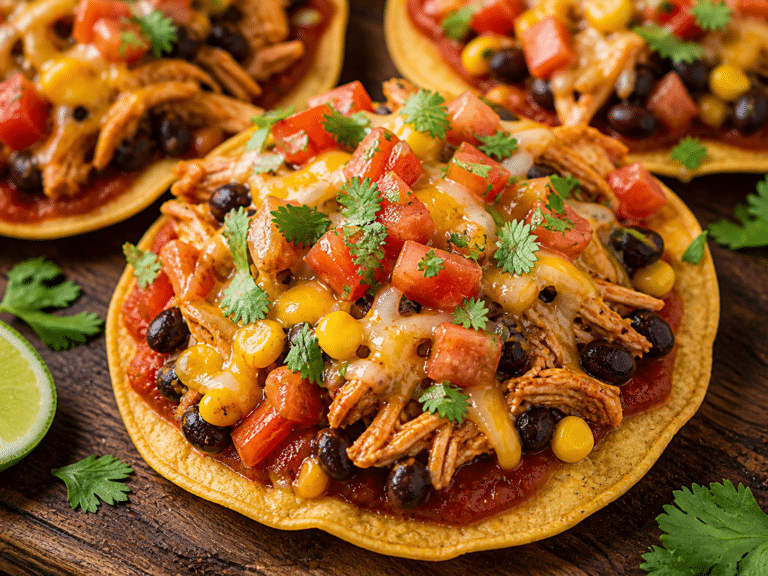 Mexican Rotisserie Chicken Tostadas
