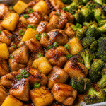 Sweet Sheet Pan Pineapple Chicken and Broccoli